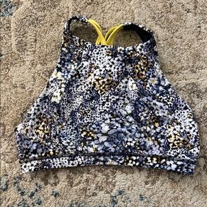 Multicolor High Neck Sports Bra